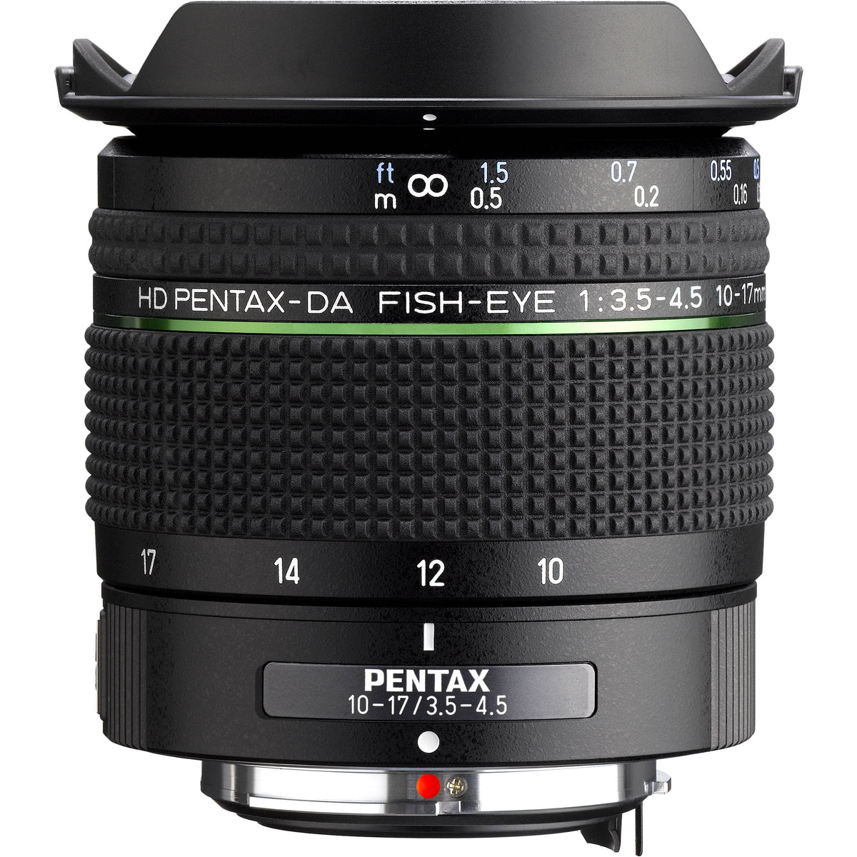 Lente Pentax HD DA Fisheye 10-17mm f/3.5-4.5 ED - vista frontal