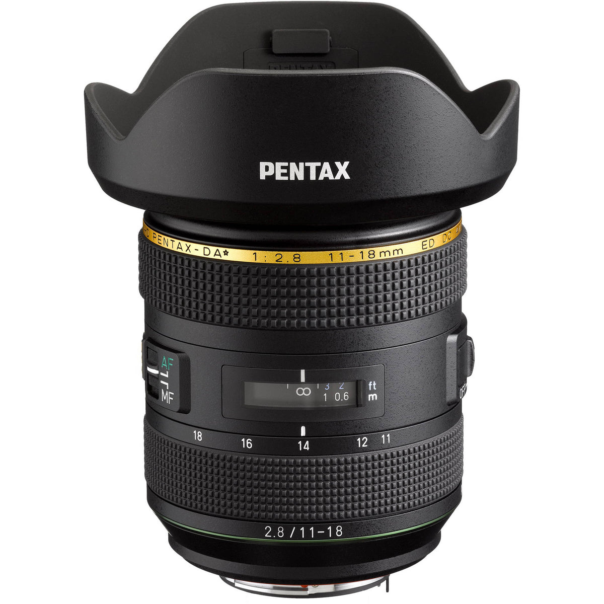 Lente Pentax HD Pentax DA* 11-18mm f/2.8 ED DC AW - vista frontal
