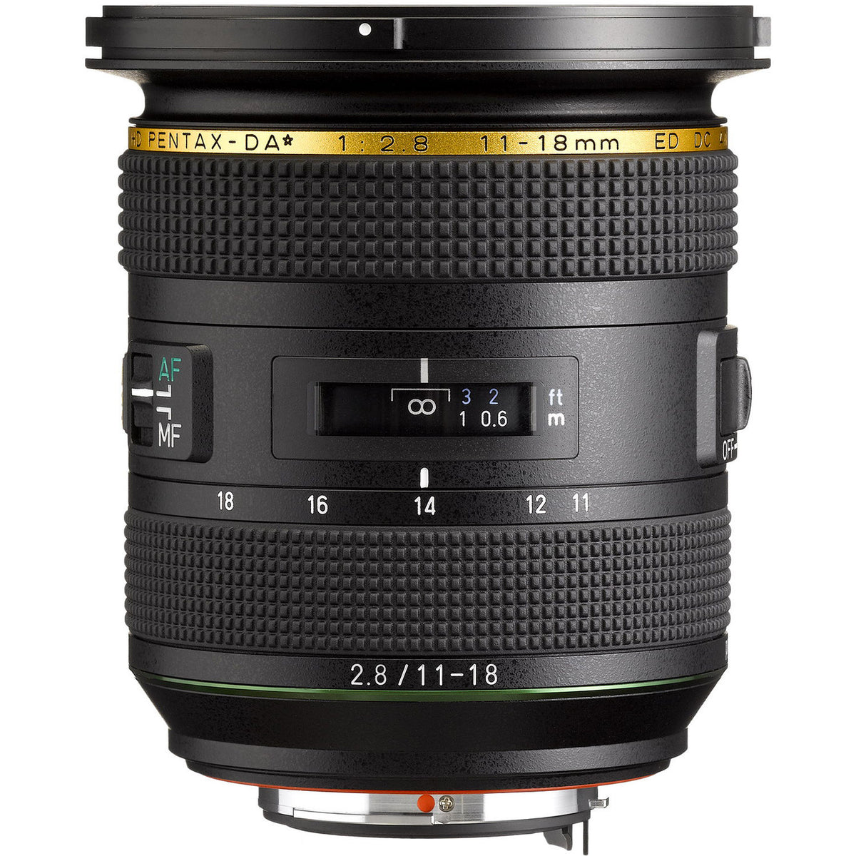 Lente Pentax HD Pentax DA* 11-18mm f/2.8 ED DC AW - vista trasera