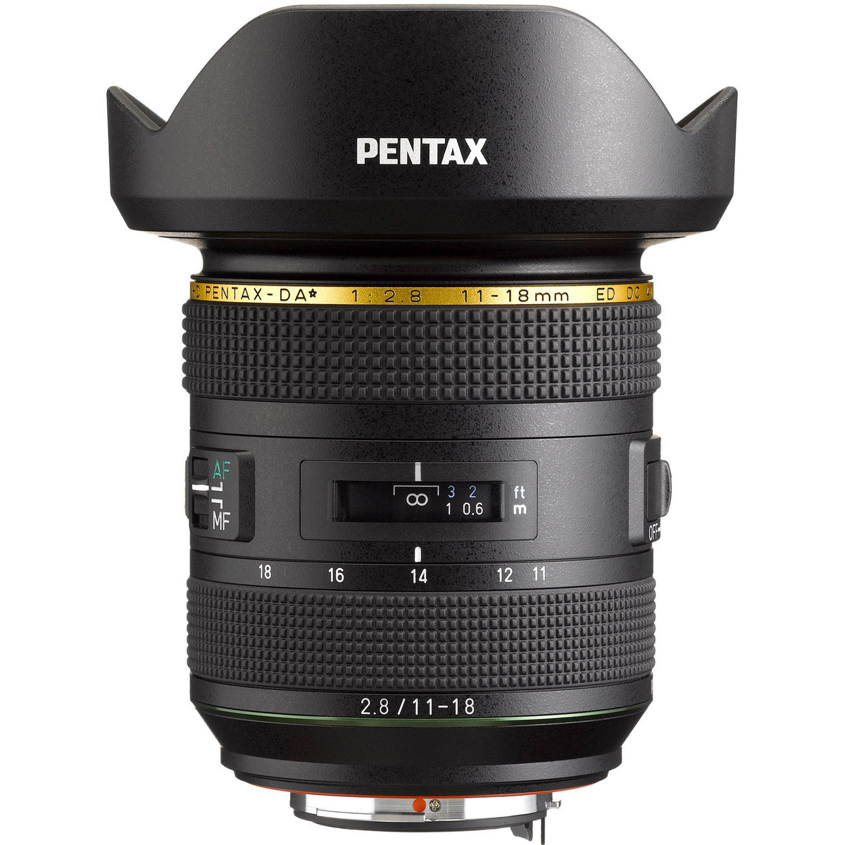 Lente Pentax HD Pentax DA* 11-18mm f/2.8 ED DC AW - vista lateral