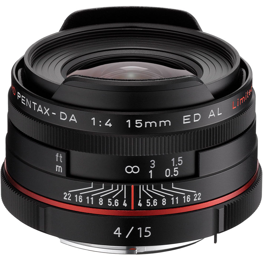 Lente Pentax HD Pentax DA 15mm f/4 ED AL Limited (Negro) - vista frontal