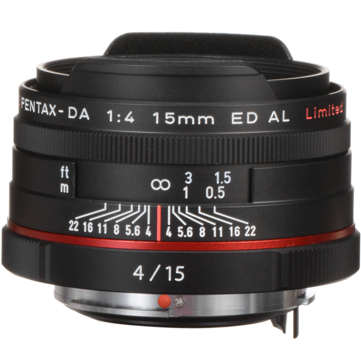 Lente Pentax HD Pentax DA 15mm f/4 ED AL Limited (Negro) - vista trasera