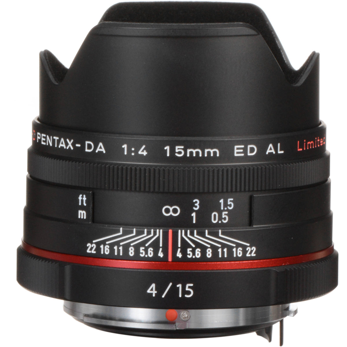 Lente Pentax HD Pentax DA 15mm f/4 ED AL Limited (Negro) - vista lateral
