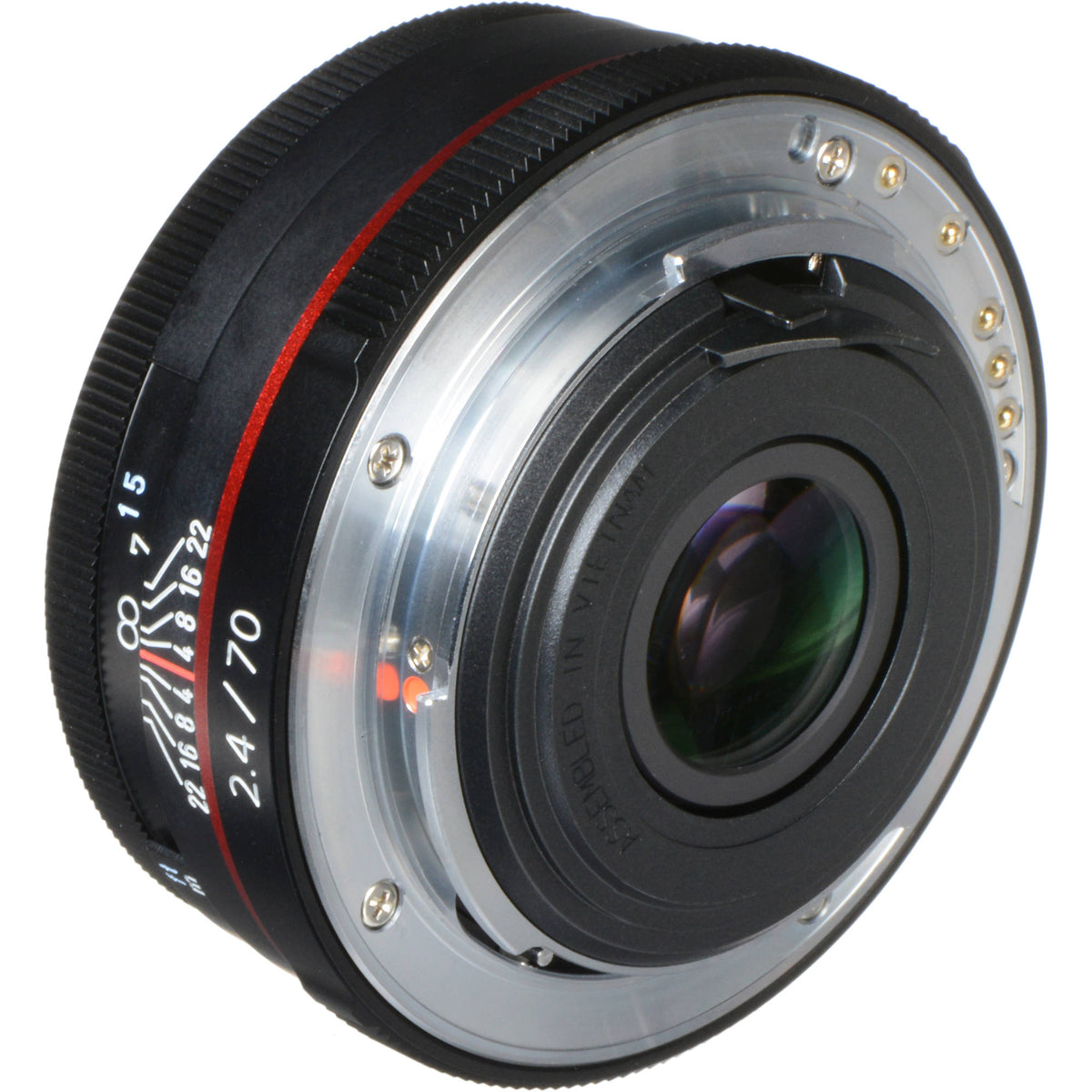 Lente Pentax HD Pentax DA 70mm f/2.4 Limited (Negro) - vista lateral