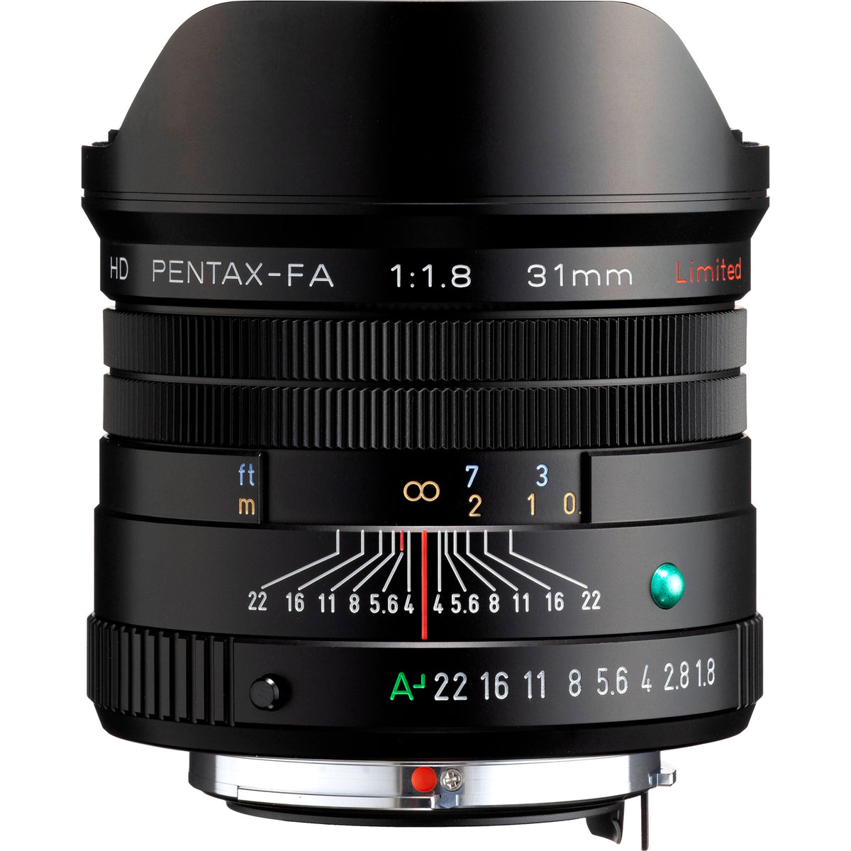 Lente Pentax HD Pentax-FA 31mm f/1.8 Limited (Negro) - vista frontal