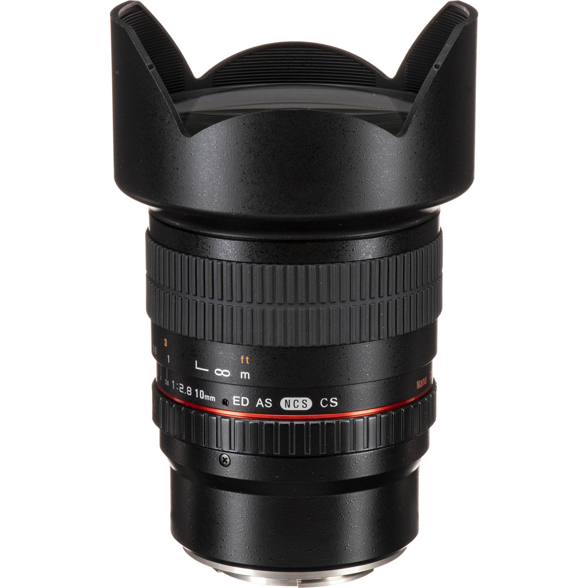 Lente Rokinon 10mm f/2.8 ED AS NCS - vista frontal