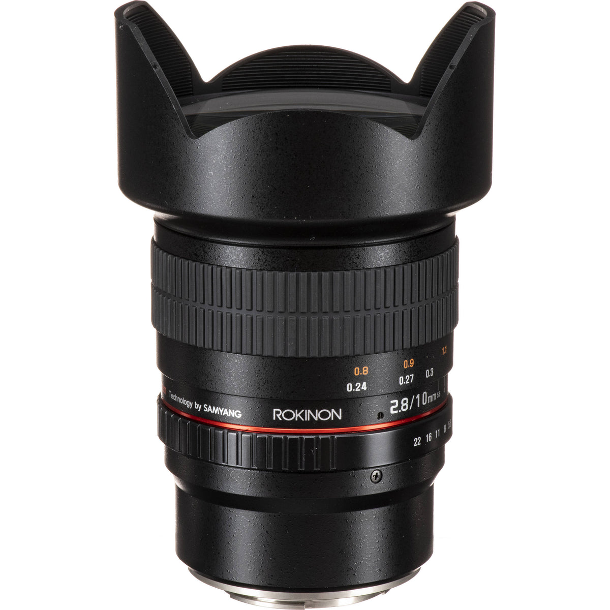 Lente Rokinon 10mm f/2.8 ED AS NCS - vista lateral