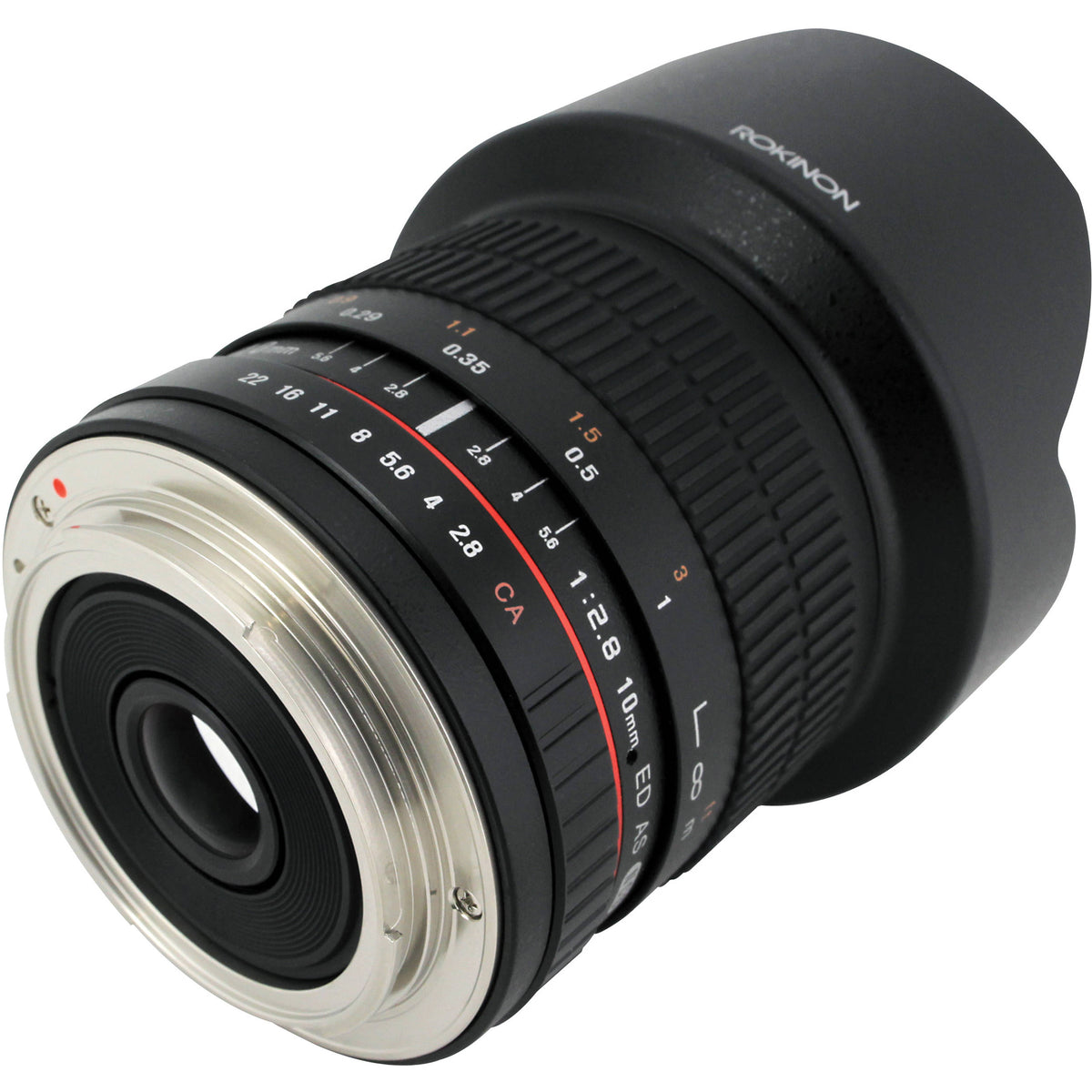 Lente Rokinon 10mm f/2.8 ED AS NCS CS - vista trasera