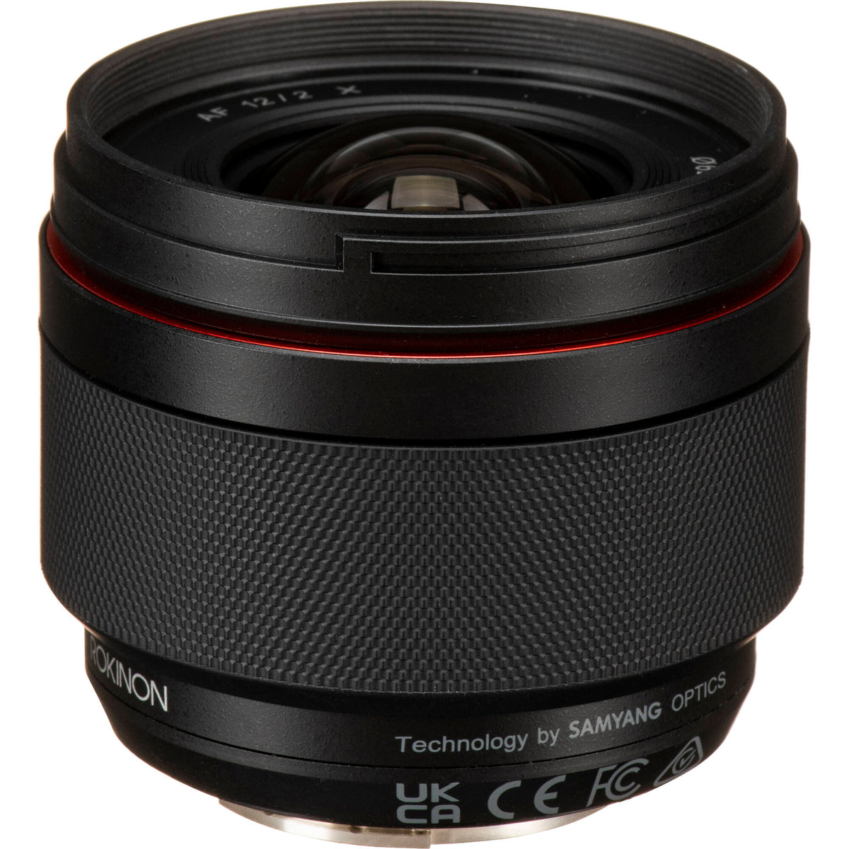 Lente Rokinon 12mm f/2.0 AF - vista frontal