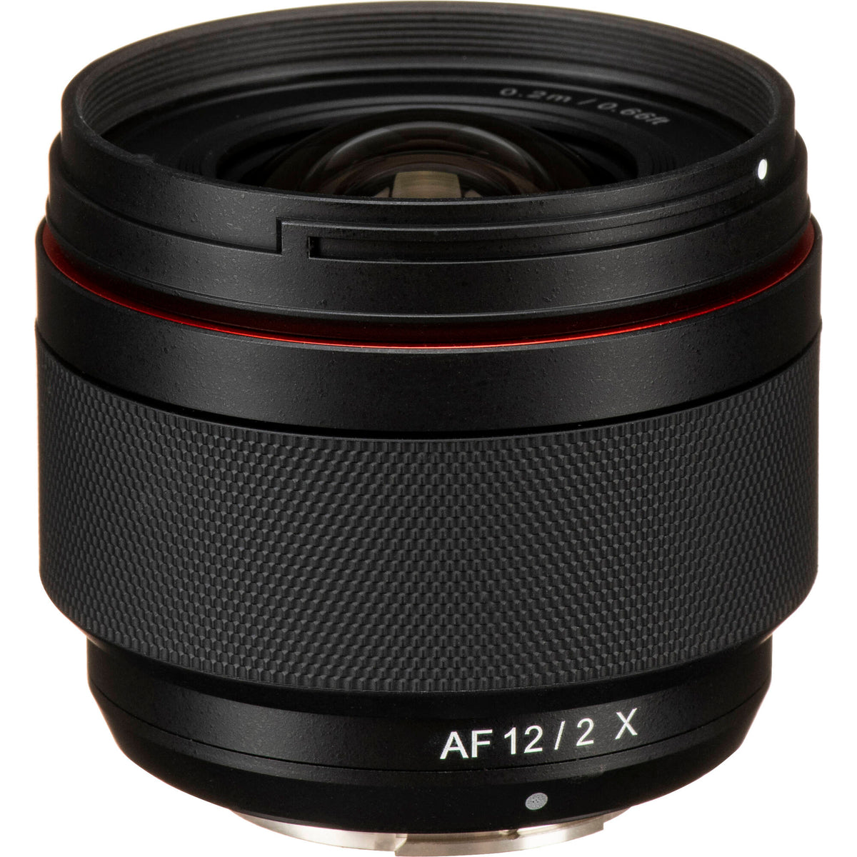 Lente Rokinon 12mm f/2.0 AF - vista lateral