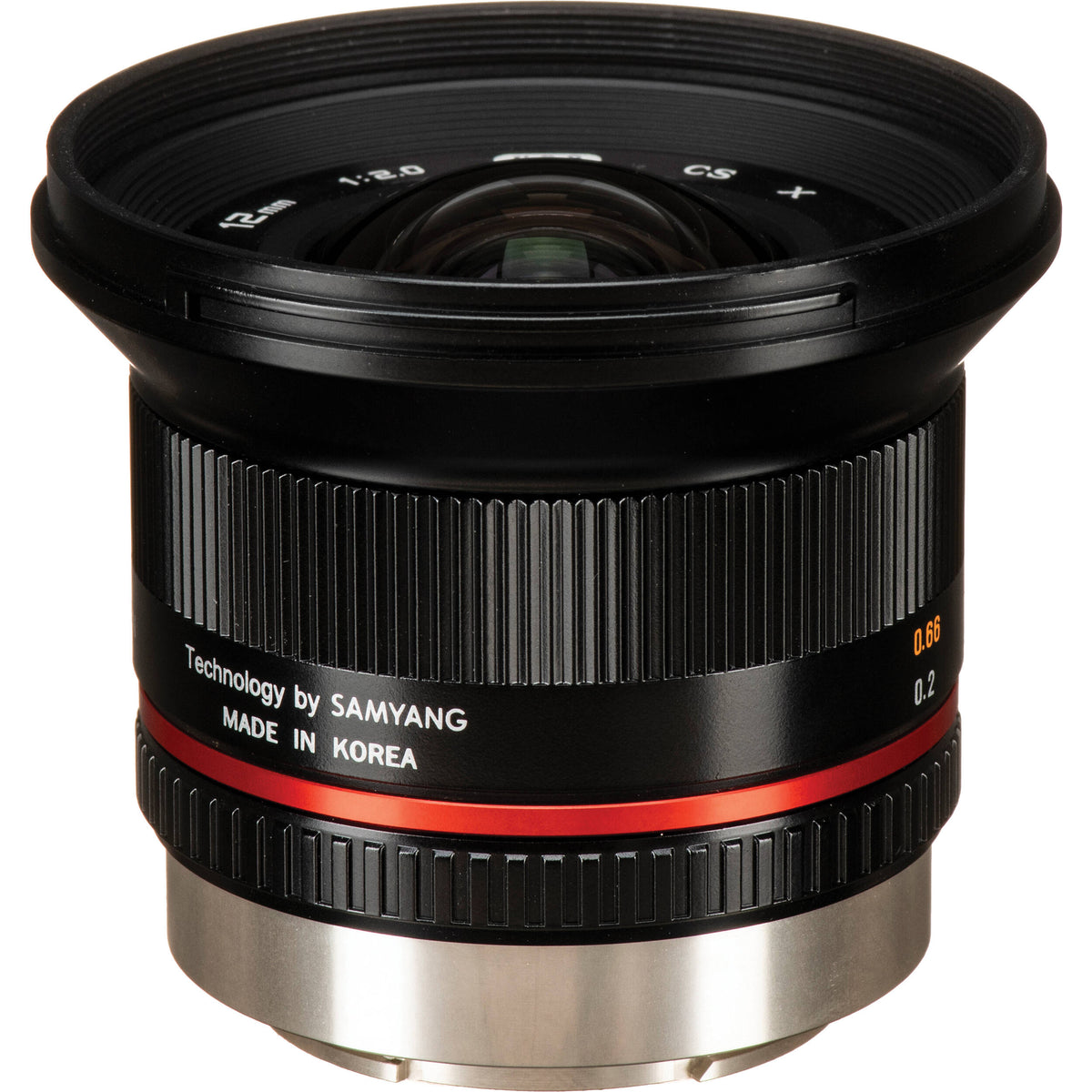 Lente Rokinon 12mm f/2.0 NCS (Negro) - vista lateral