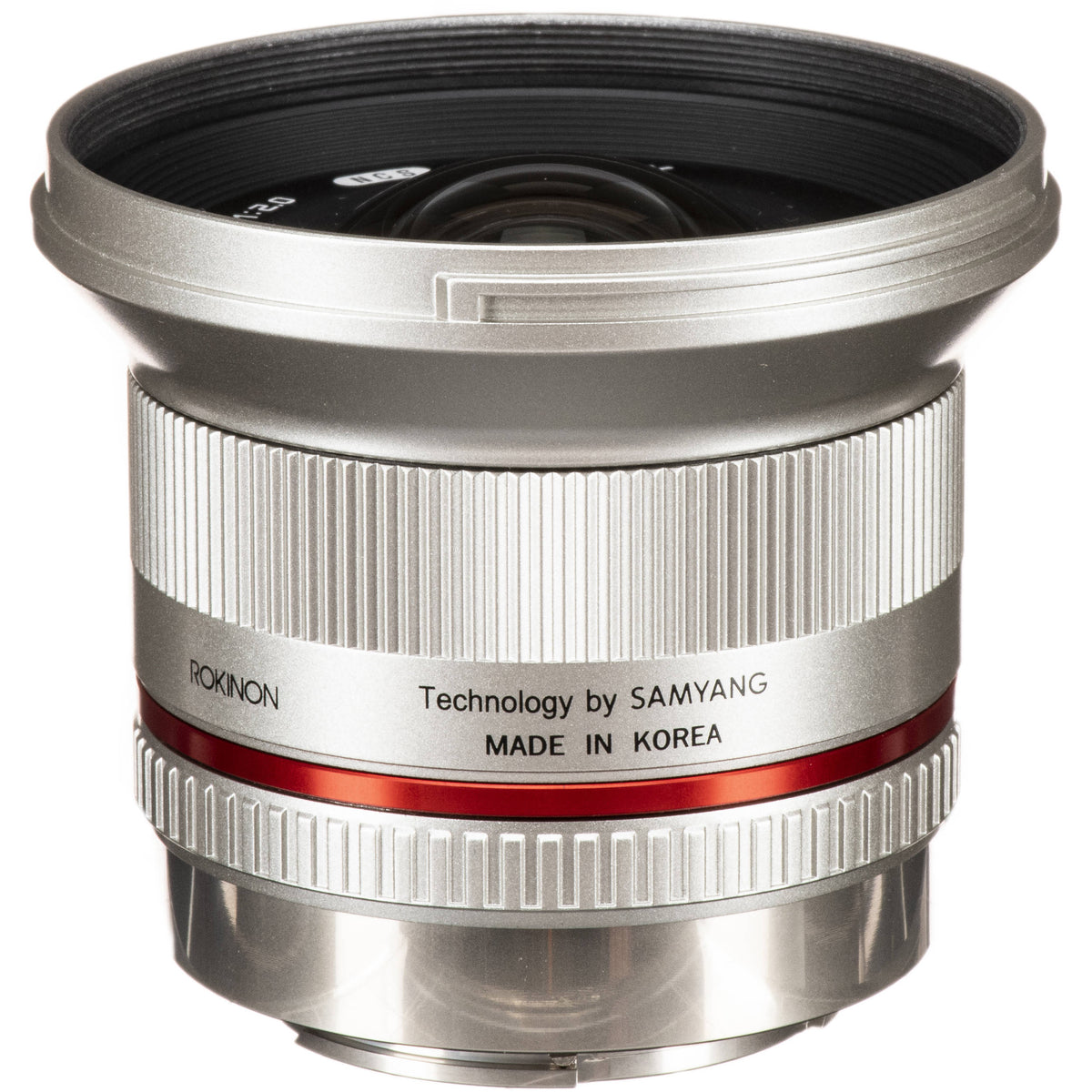 Lente Rokinon 12mm f/2.0 NCS (Plateado) - vista trasera