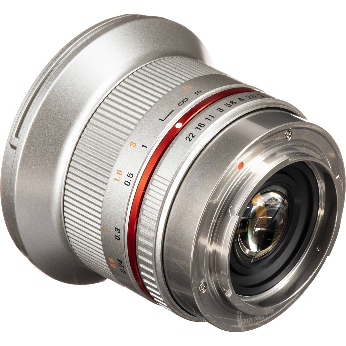 Lente Rokinon 12mm f/2.0 NCS (Plateado) - detalle