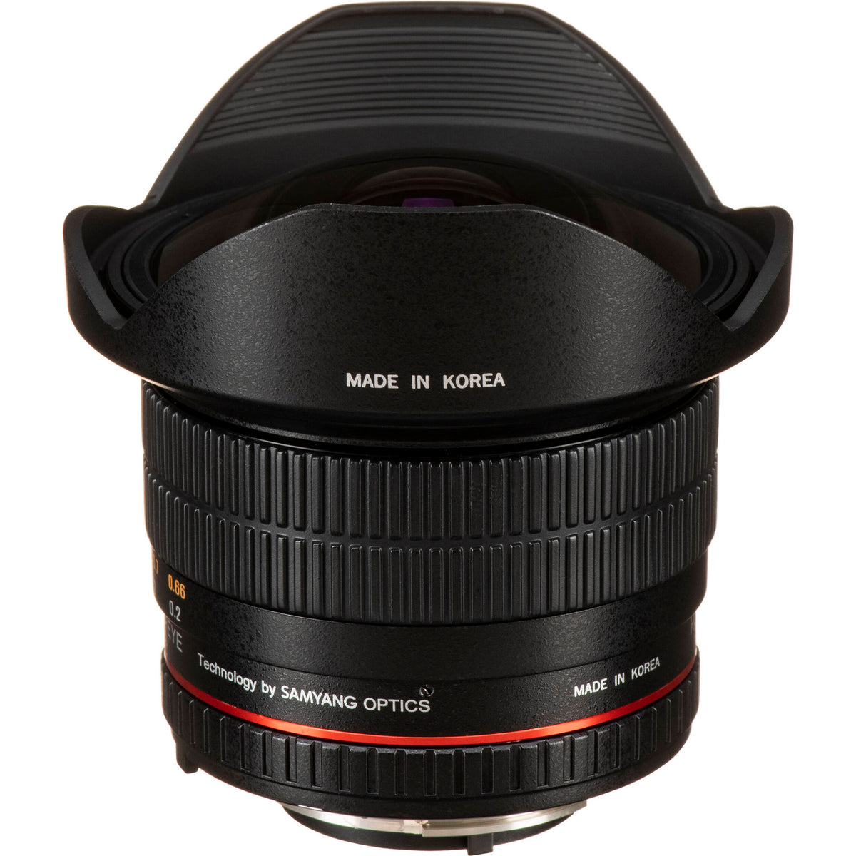 Lente Rokinon 12mm f/2.8 ED AS IF NCS UMC Fisheye con AE Chip - vista trasera