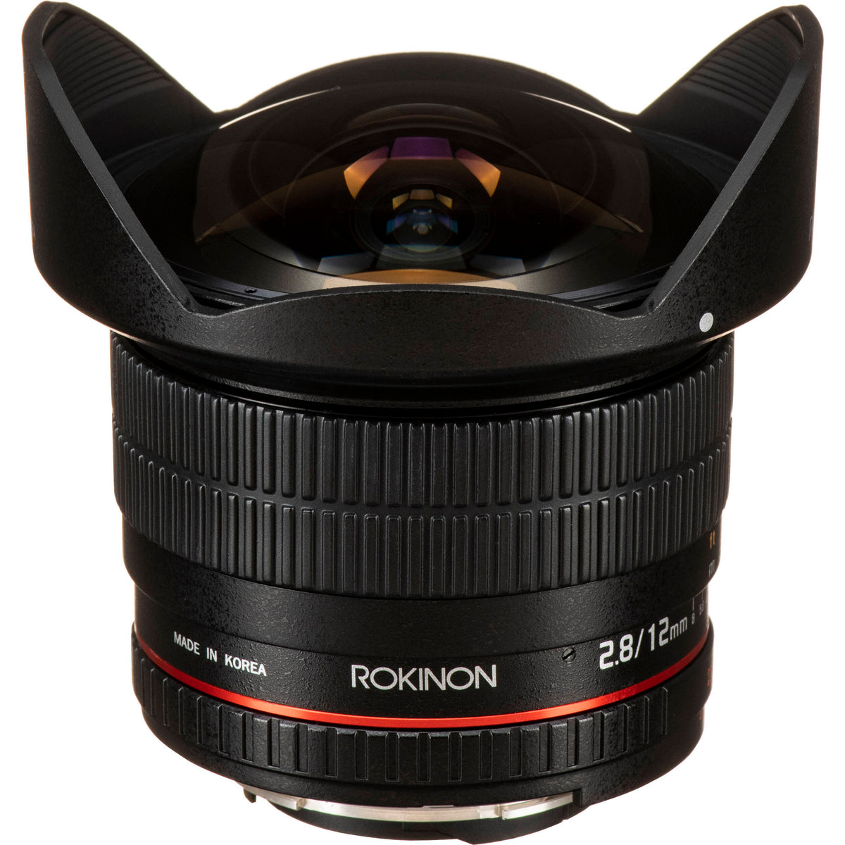 Lente Rokinon 12mm f/2.8 ED AS IF NCS UMC Fisheye con AE Chip - vista lateral