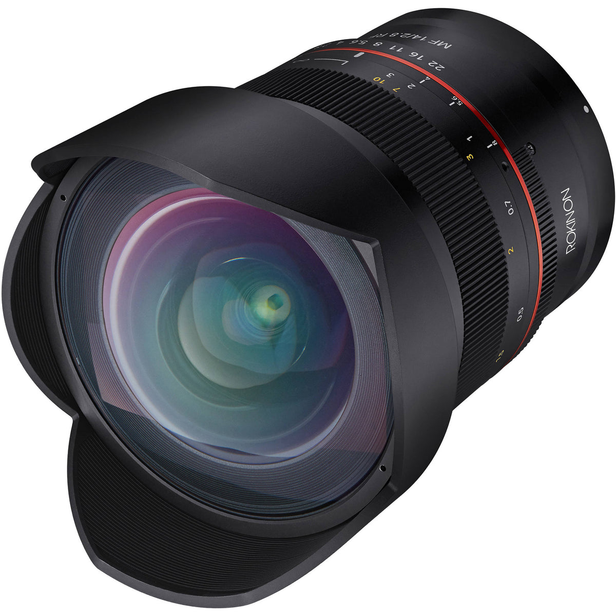 Lente Rokinon 14mm f/2.8 - vista frontal