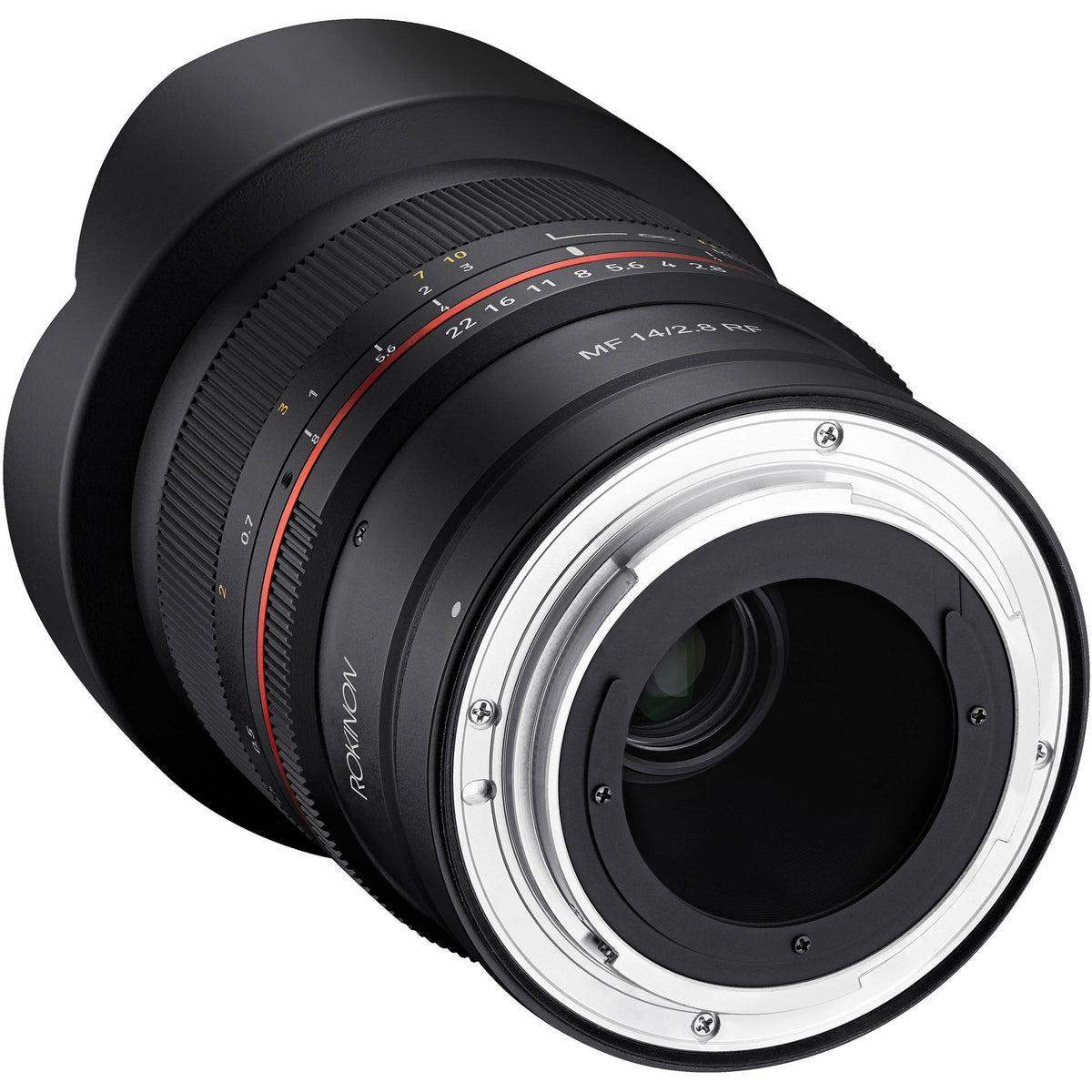 Lente Rokinon 14mm f/2.8 - vista trasera