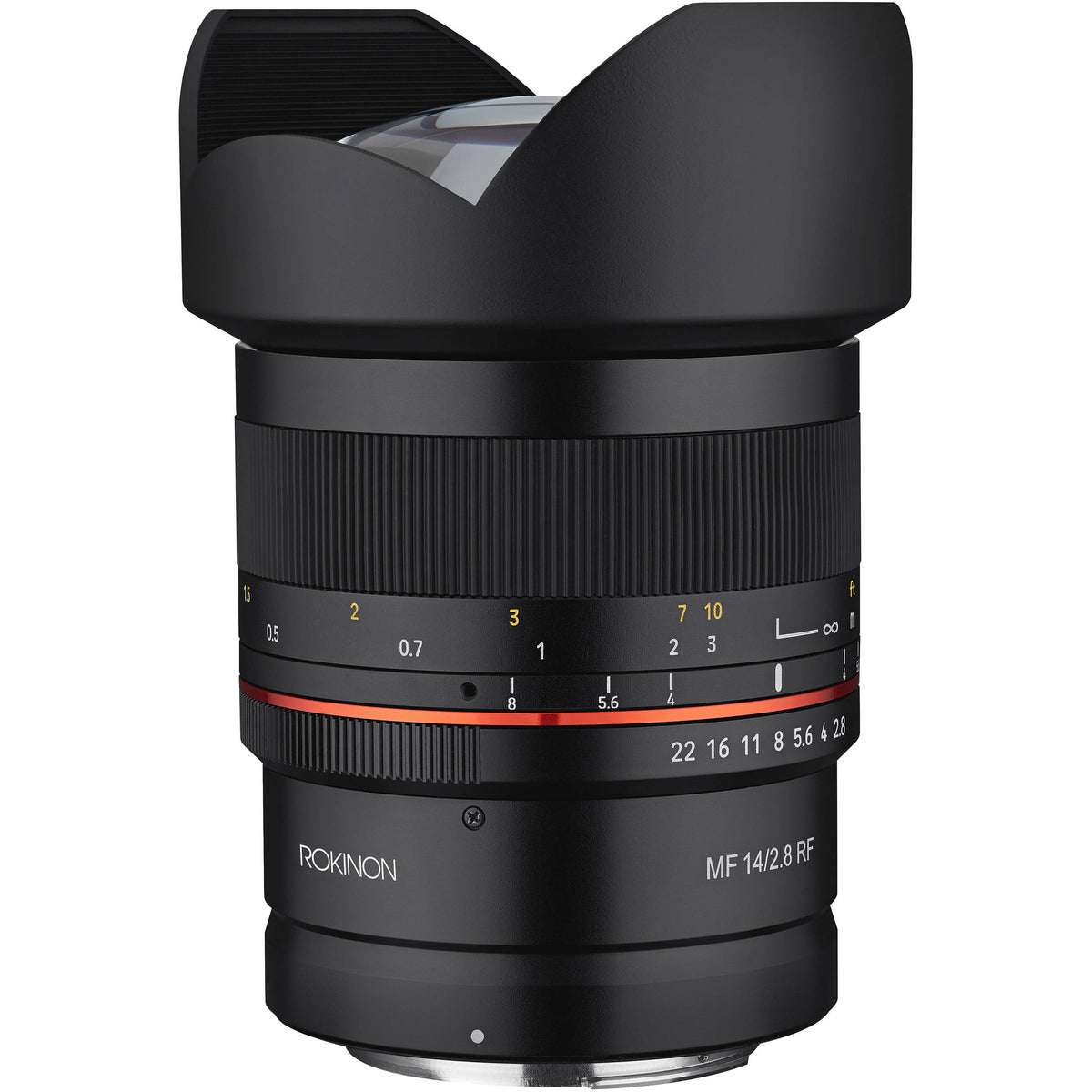 Lente Rokinon 14mm f/2.8 - vista lateral