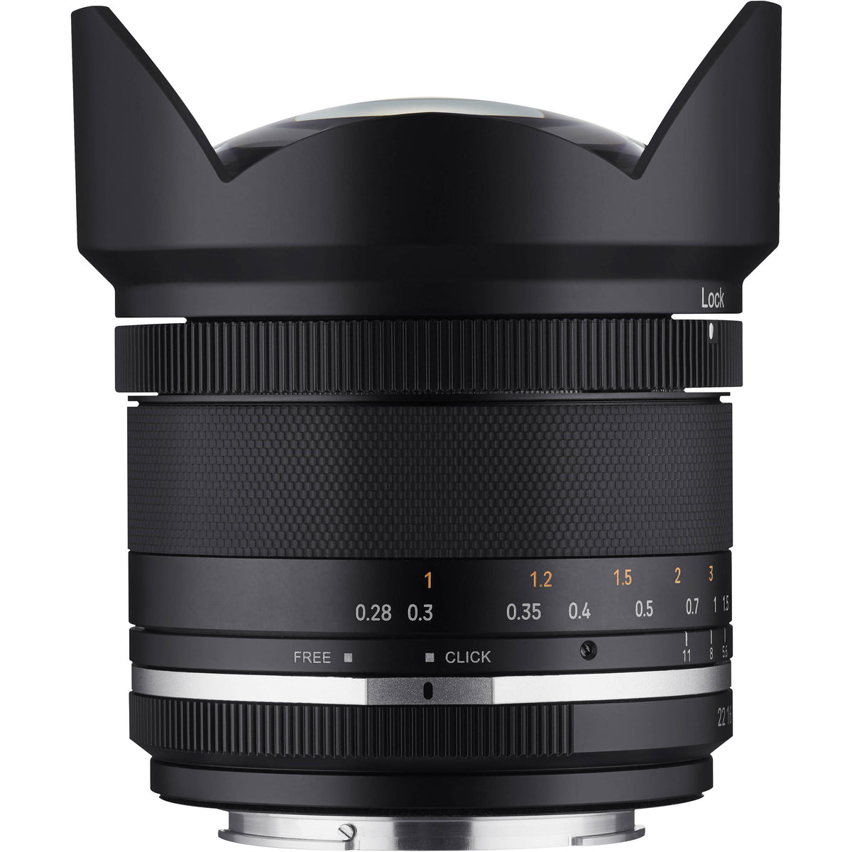 Lente Rokinon 14mm f/2.8 Series II - vista frontal