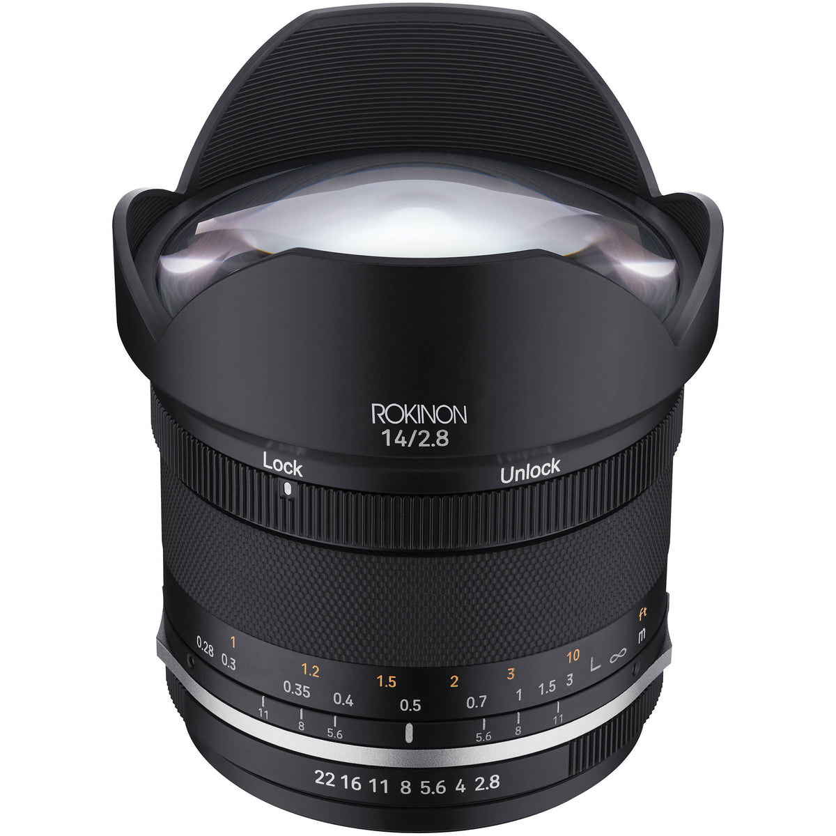 Lente Rokinon 14mm f/2.8 Series II - vista trasera