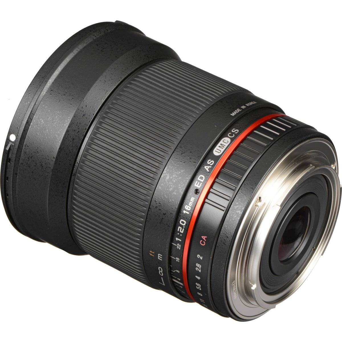 Lente Rokinon 16mm f/2.0 ED AS UMC CS - vista trasera