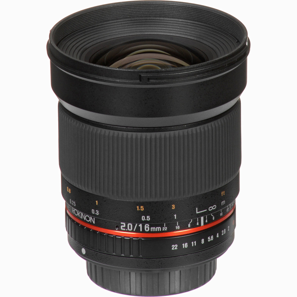 Lente Rokinon 16mm f/2.0 ED AS UMC CS LensAPS - detalle