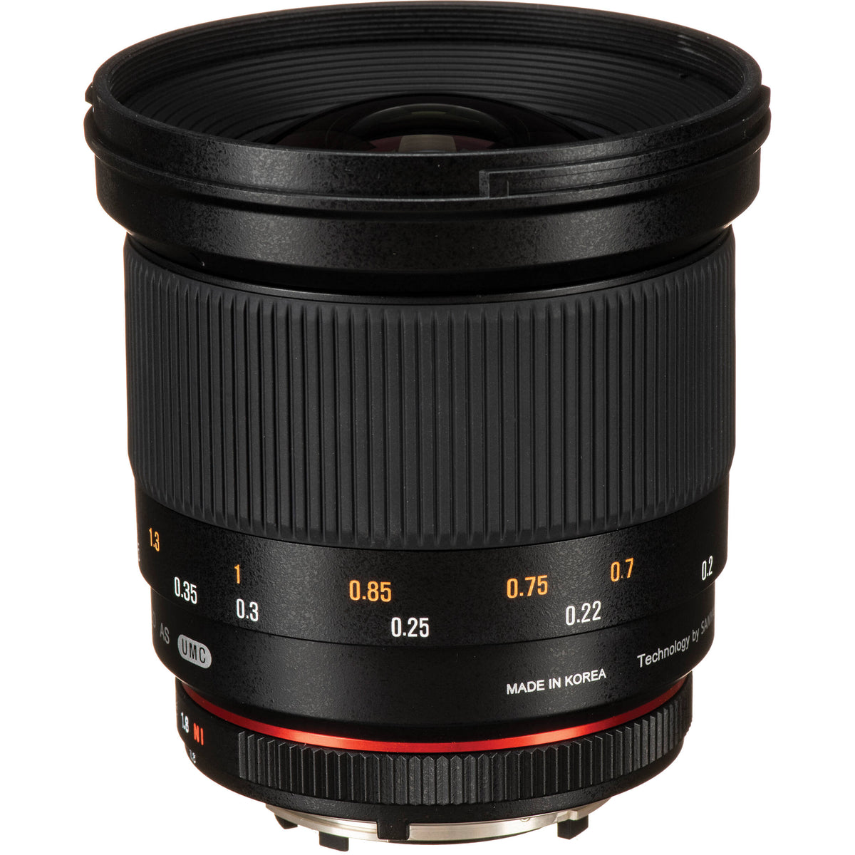 Lente Rokinon 20mm f/1.8 ED AS UMC - vista trasera