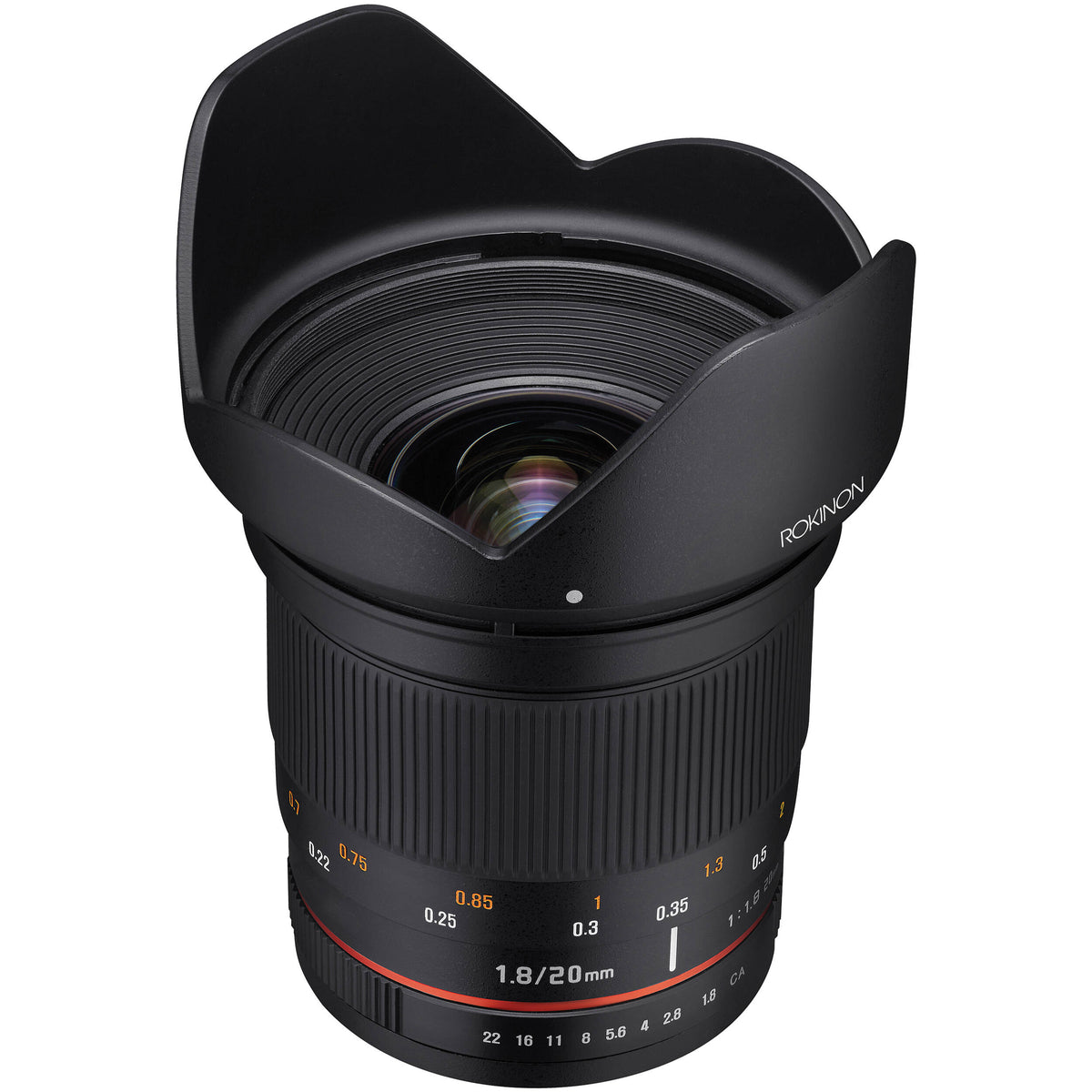 Lente Rokinon 20mm f/1.8 ED AS UMC - vista trasera