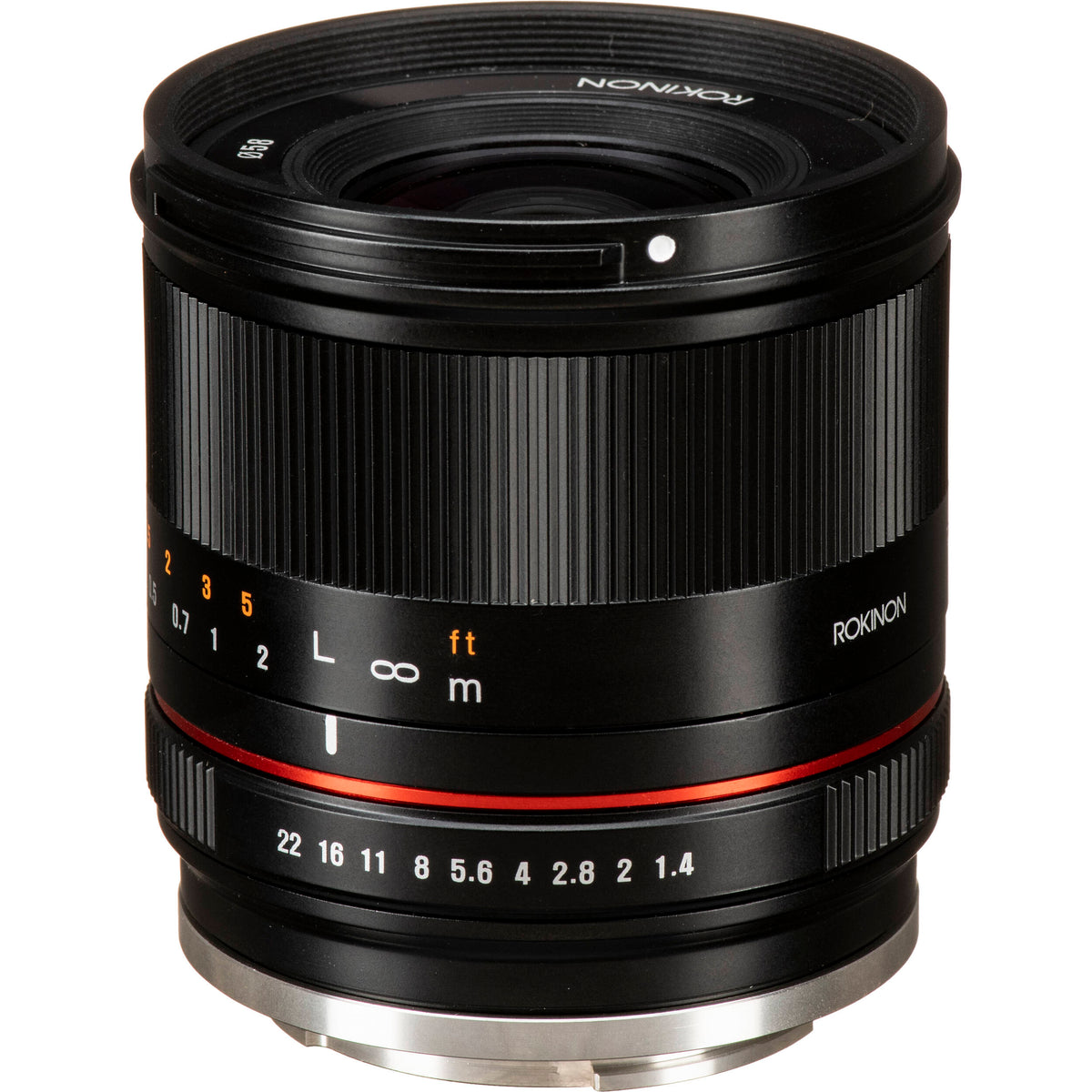 Lente Rokinon 21mm f/1.4 (Negro) - vista frontal