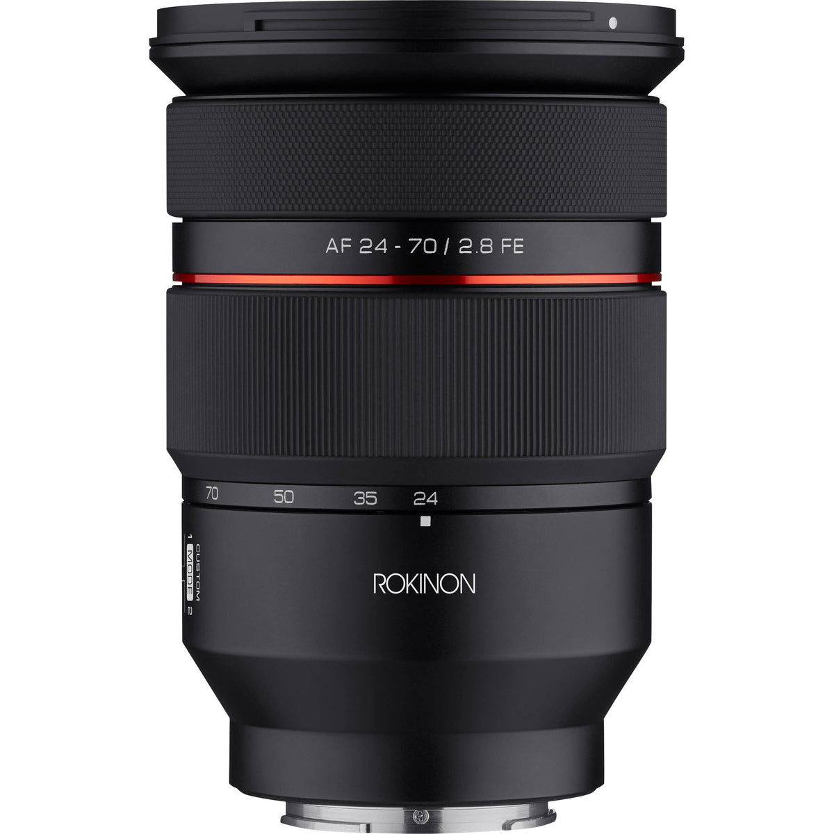 Lente Rokinon 24-70mm f/2.8 AF Zoom - vista frontal