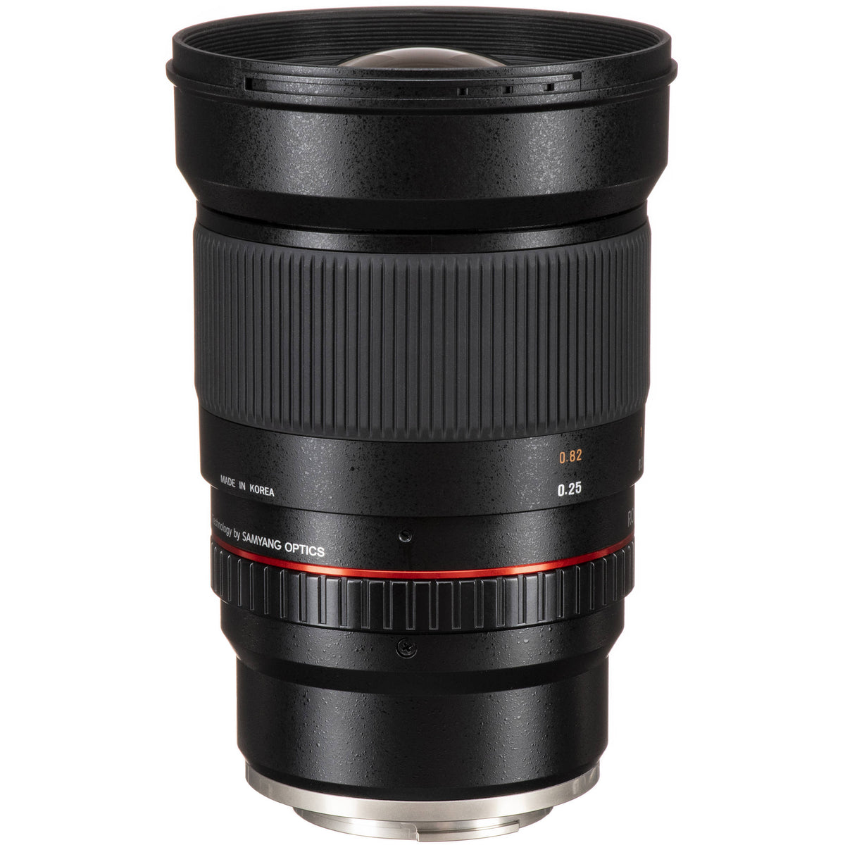 Lente Rokinon 24mm f/1.4 ED AS IF UMC - vista lateral