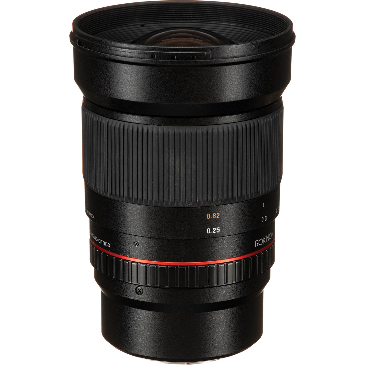 Lente Rokinon 24mm f/1.4 ED AS IF UMC - vista lateral