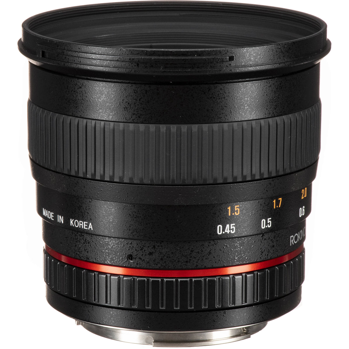 Lente Rokinon 50mm f/1.4 AS IF UMC - vista lateral