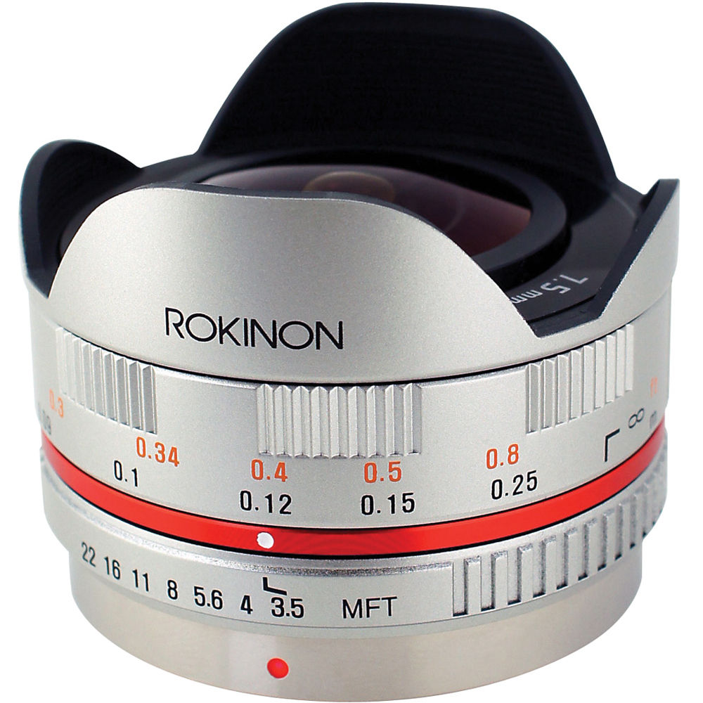 Lente Rokinon 7.5mm f/3.5 Ultra Wide-Angle Fisheye (Plateado) - vista principal