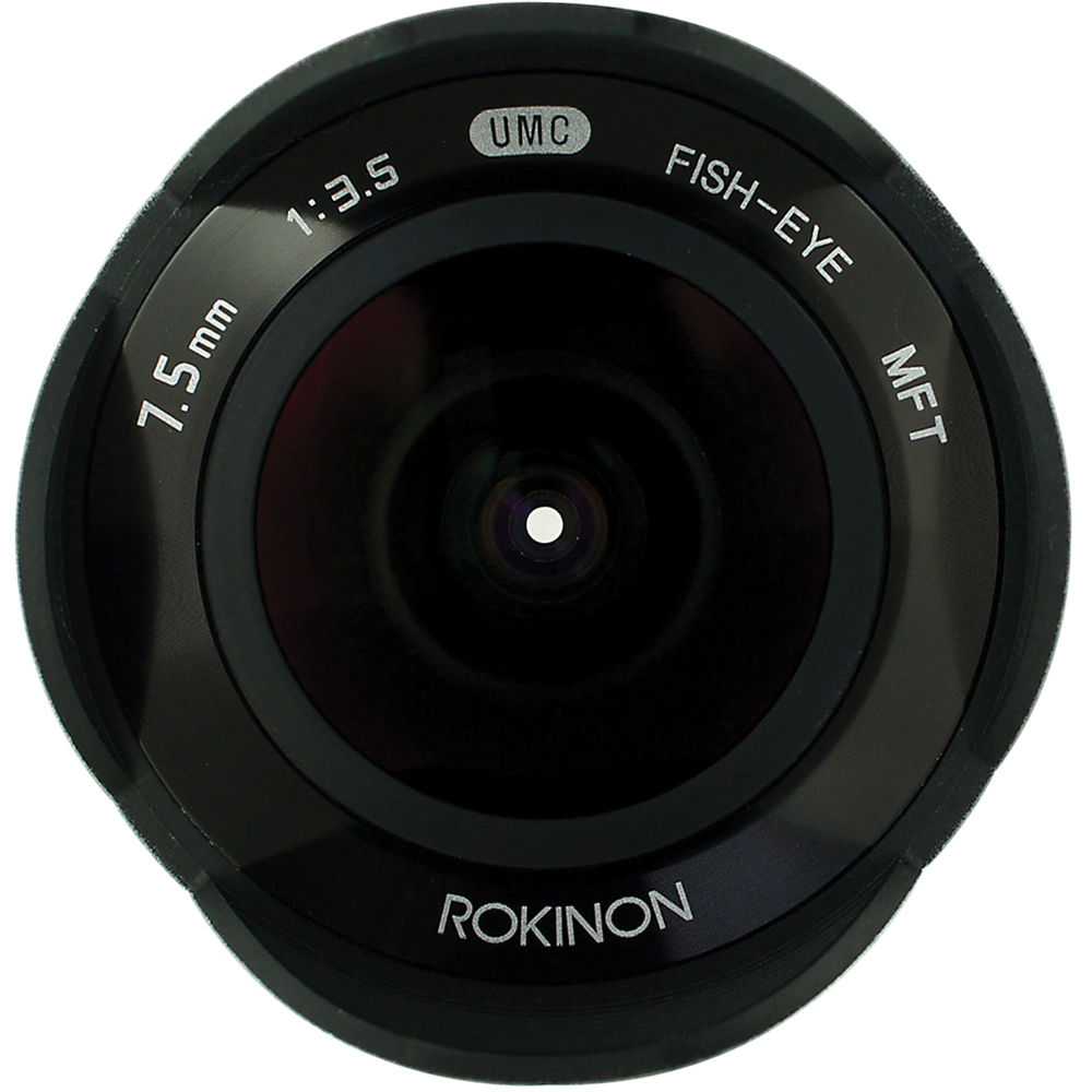 Lente Rokinon 7.5mm f/3.5 Ultra Wide-Angle Fisheye (Plateado) - detalle