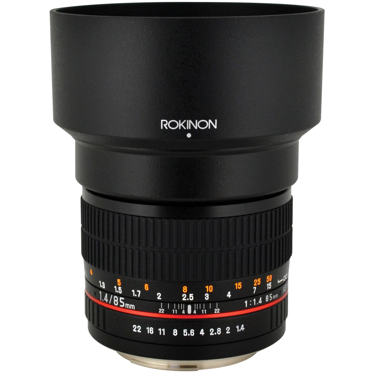 Lente Rokinon 85mm f/1.4 AS IF UMC - vista lateral