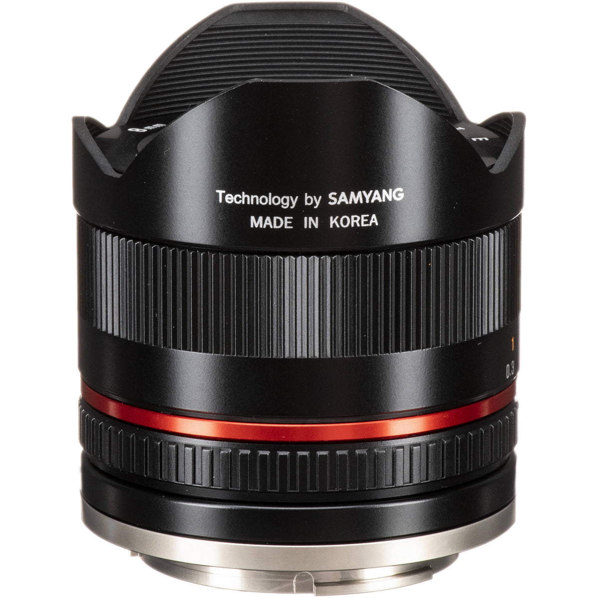 Lente Rokinon 8mm f/2.8 UMC Fisheye II (Negro) - vista trasera