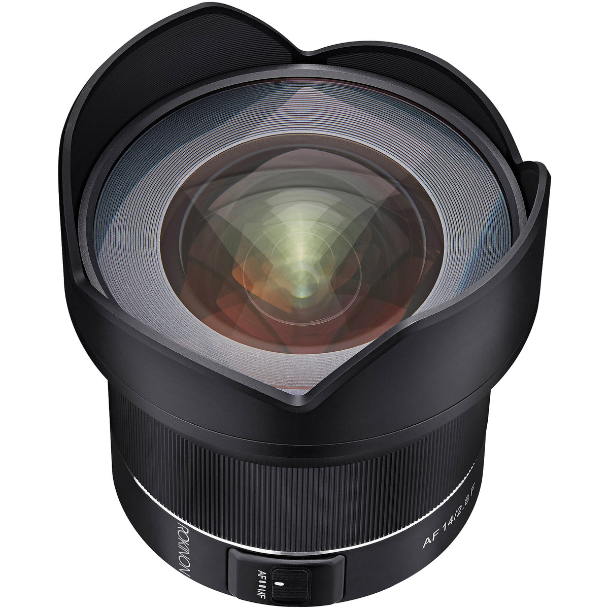 Lente Rokinon AF 14mm f/2.8 - vista frontal