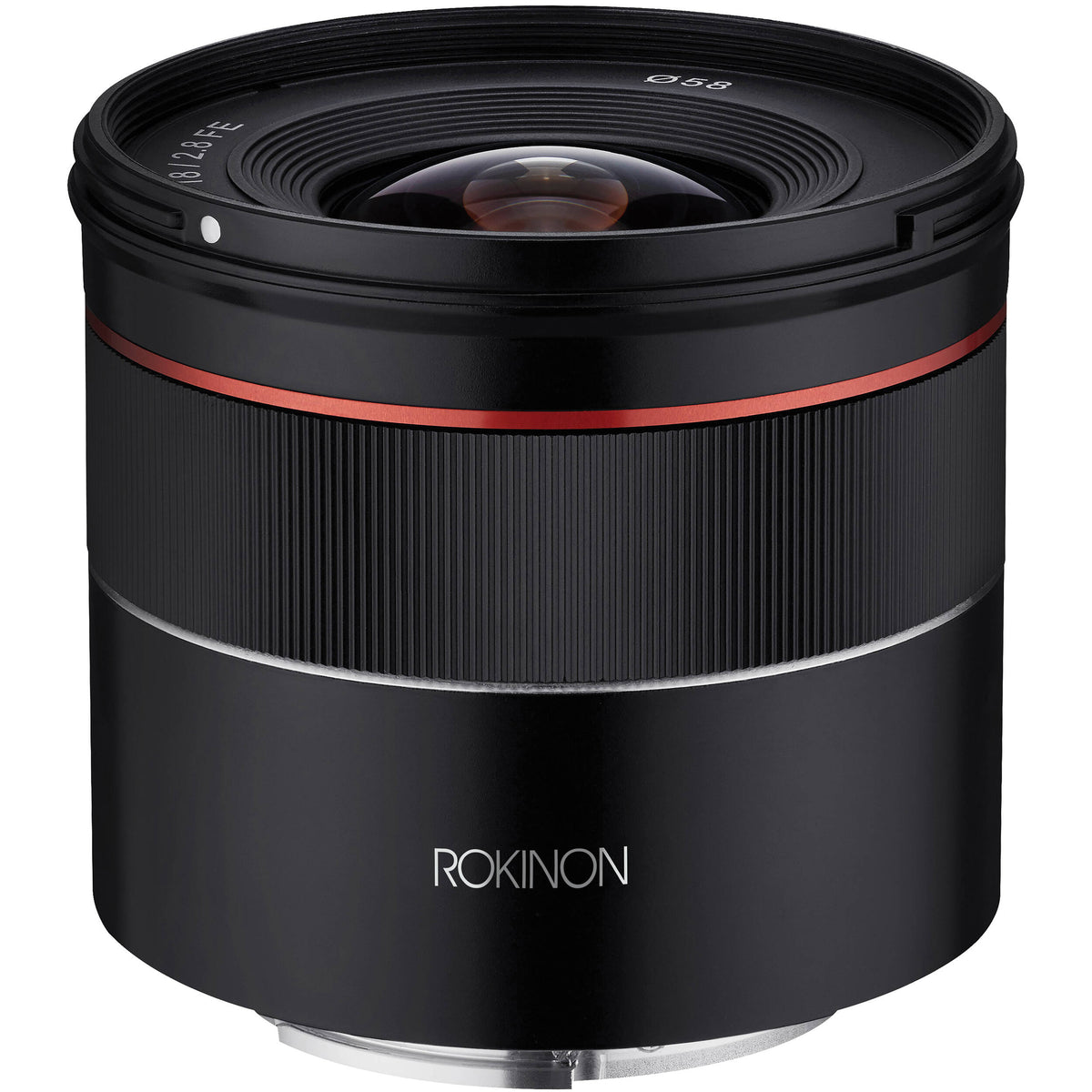Lente Rokinon AF 18mm f/2.8 FE - vista lateral