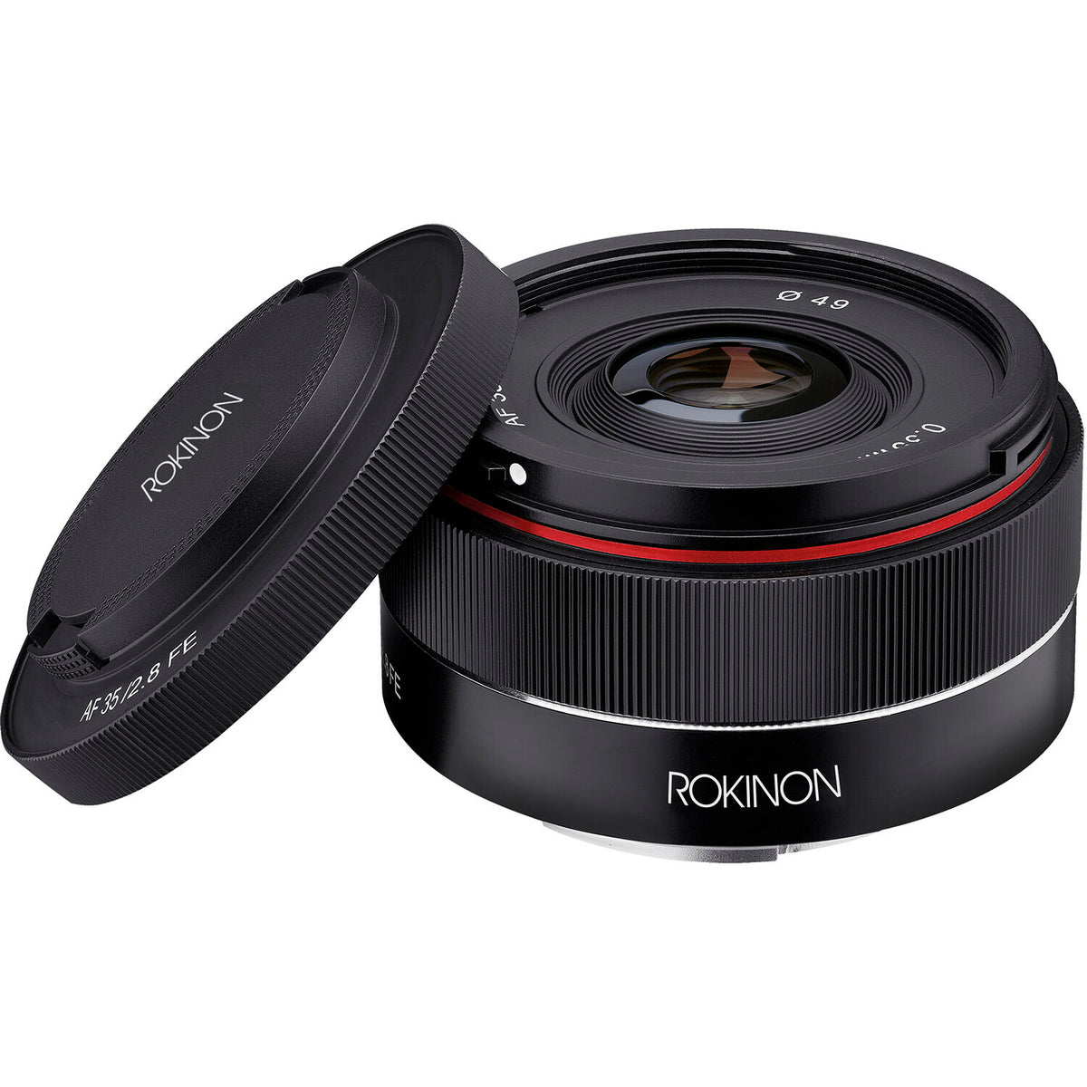 Lente Rokinon AF 35mm f/2.8 FE - vista frontal