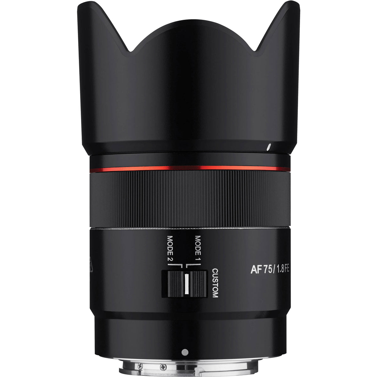 Lente Rokinon AF 75mm f/1.8 FE - vista trasera