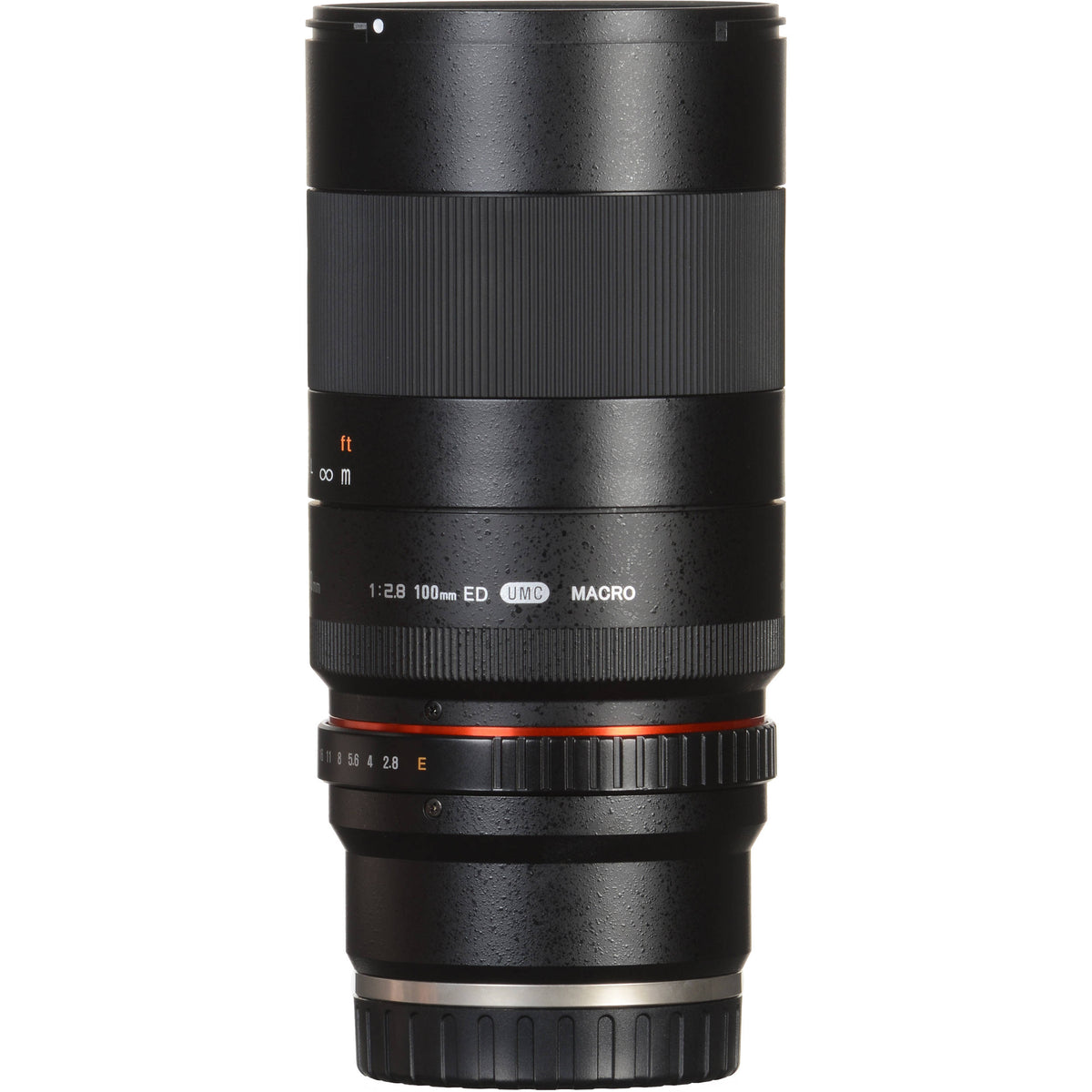Lente Samyang 100mm f/2.8 ED UMC Macro - vista trasera