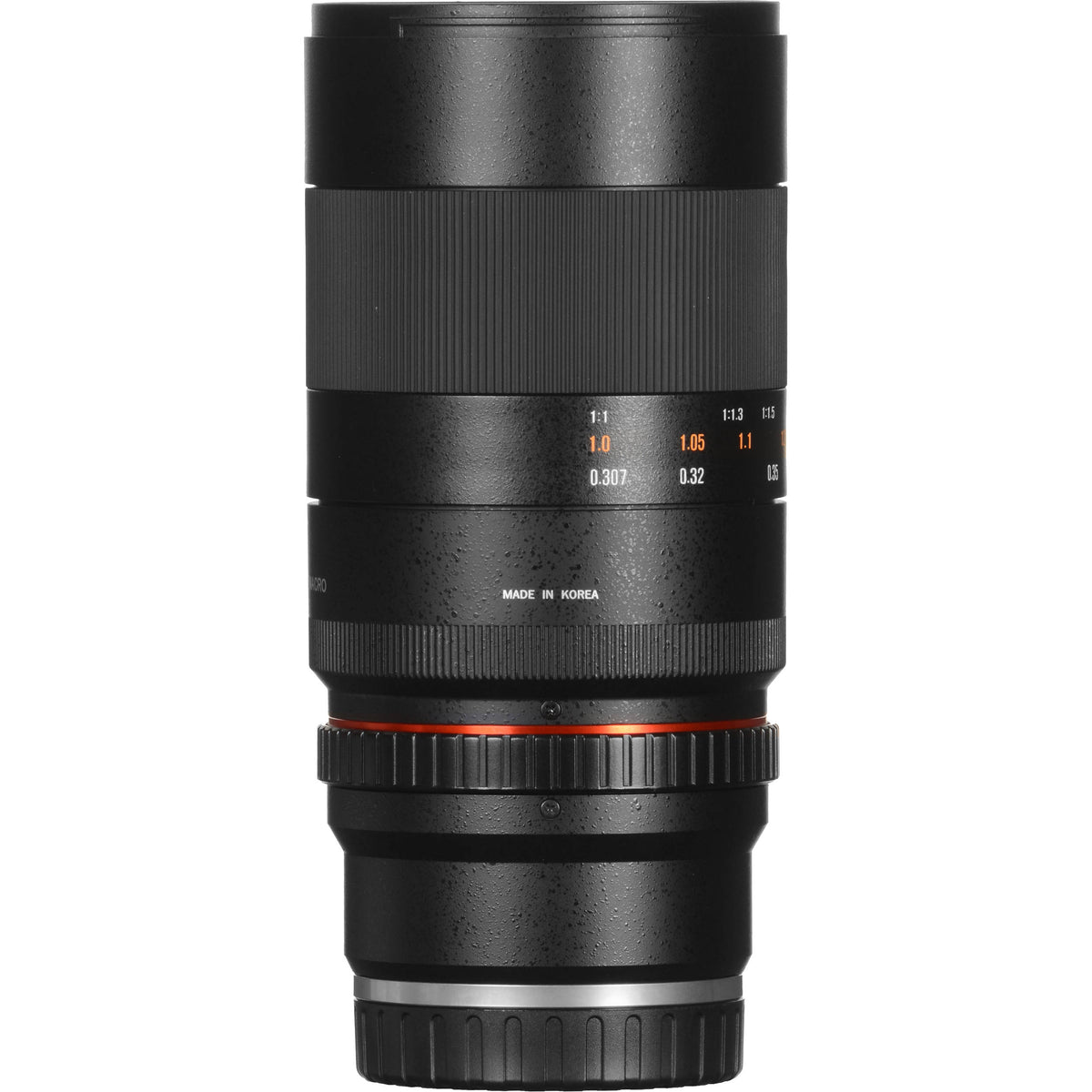Lente Samyang 100mm f/2.8 ED UMC Macro - vista lateral