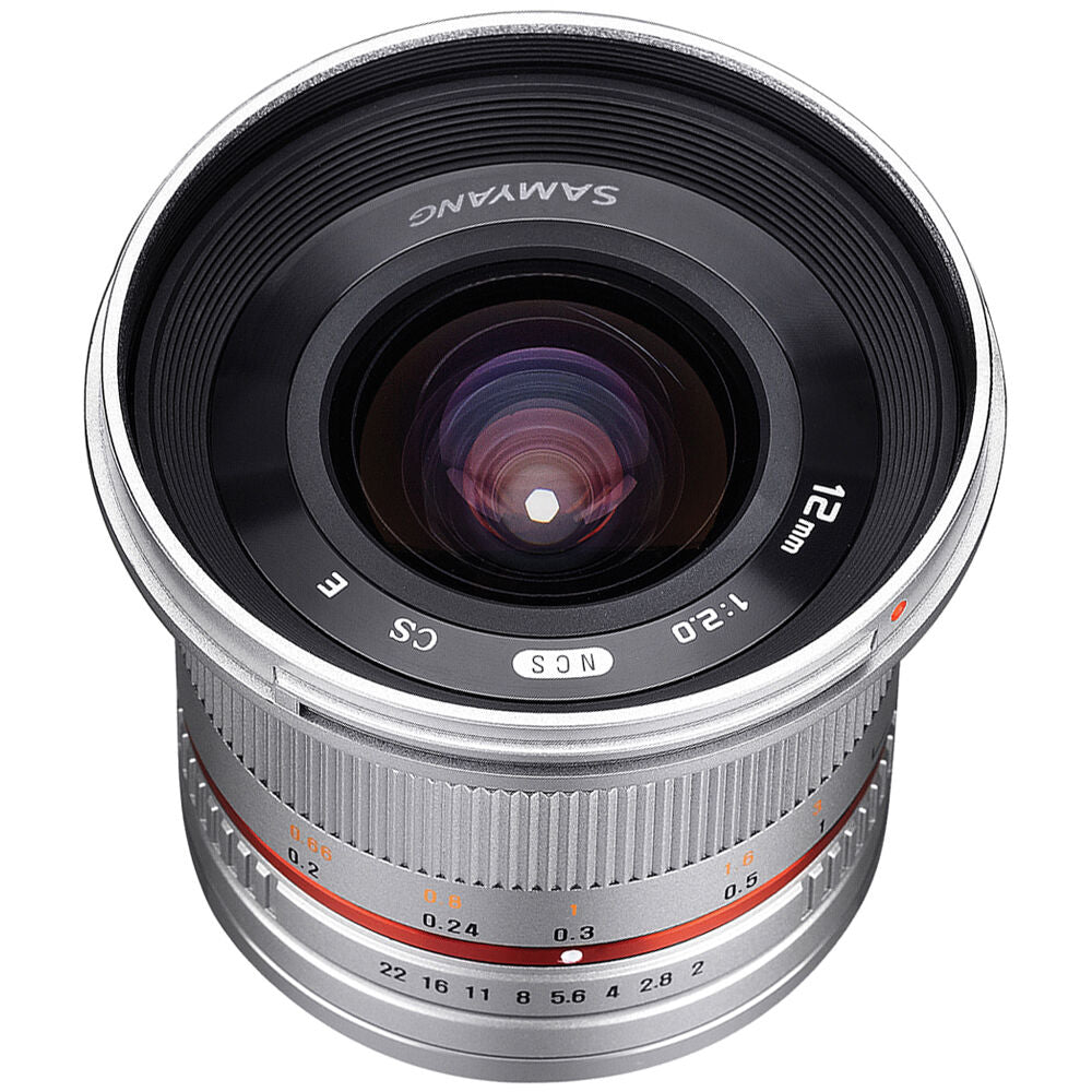 Lente Samyang 12mm f/2.0 NCS (Plateado) - vista principal