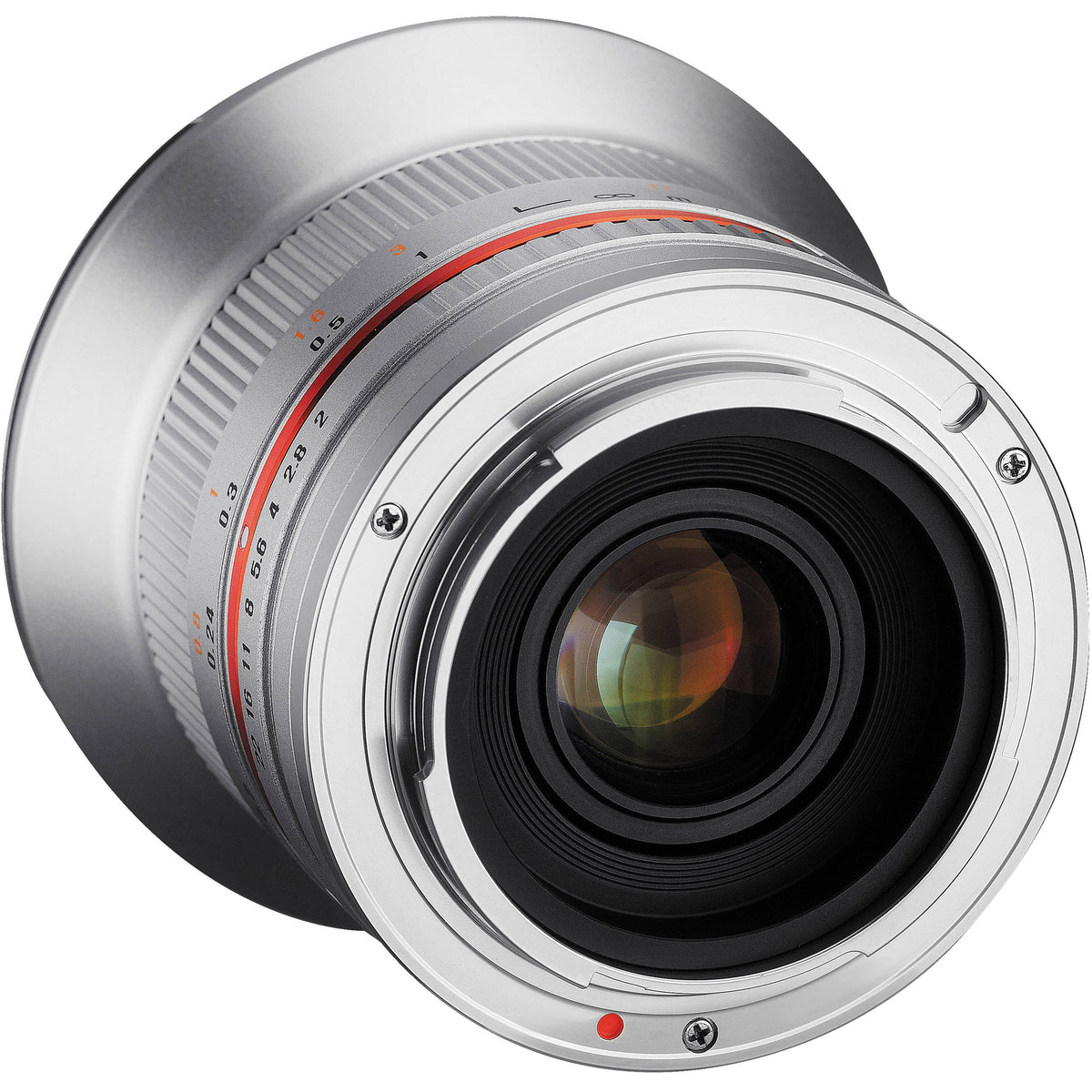 Lente Samyang 12mm f/2.0 NCS (Plateado) - puertos y conexiones