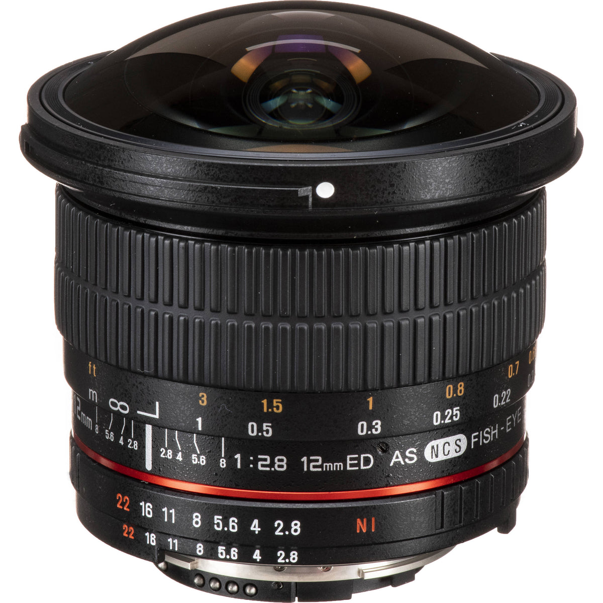 Lente Samyang 12mm f/2.8 ED AS NCS Fisheye - vista principal