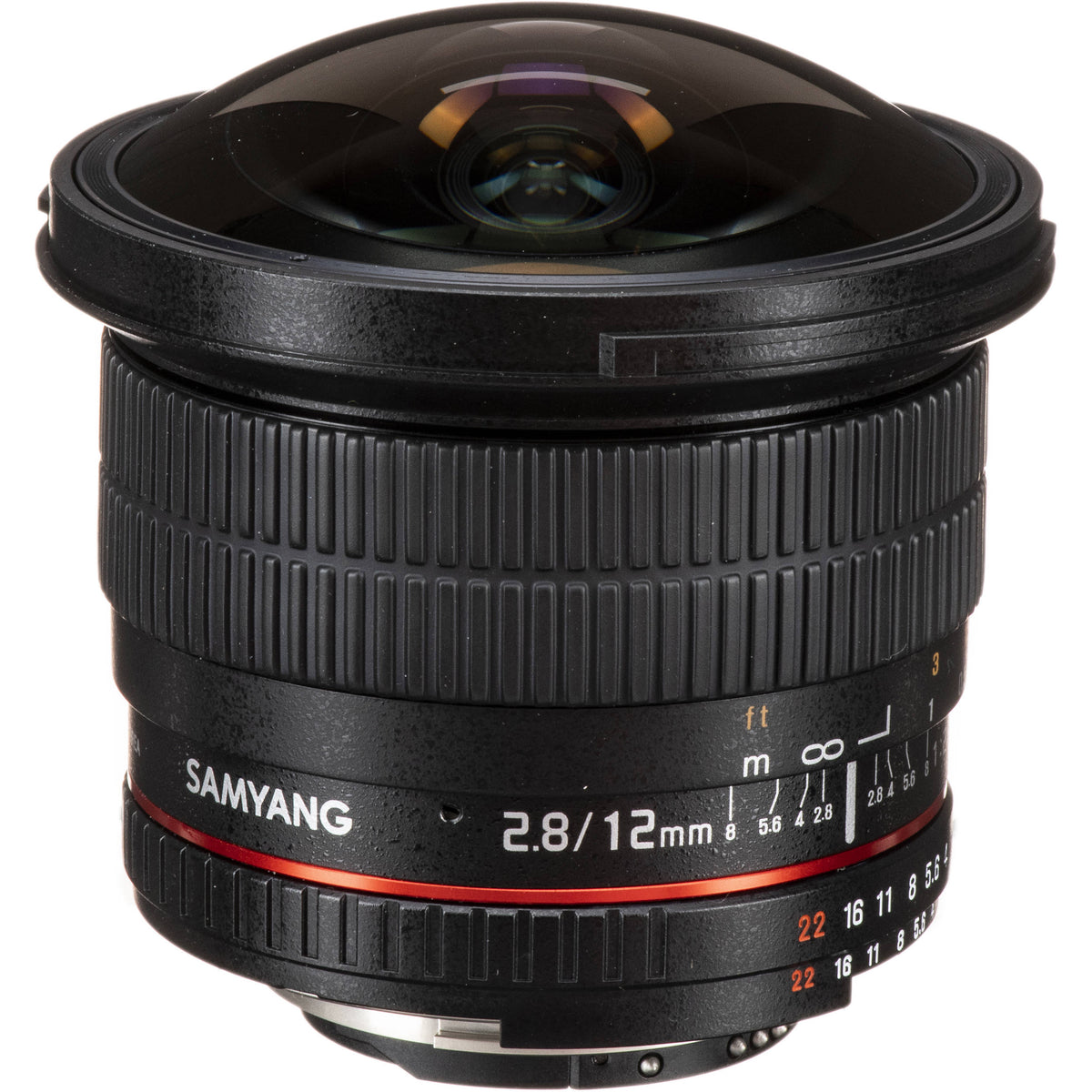 Lente Samyang 12mm f/2.8 ED AS NCS Fisheye - vista lateral