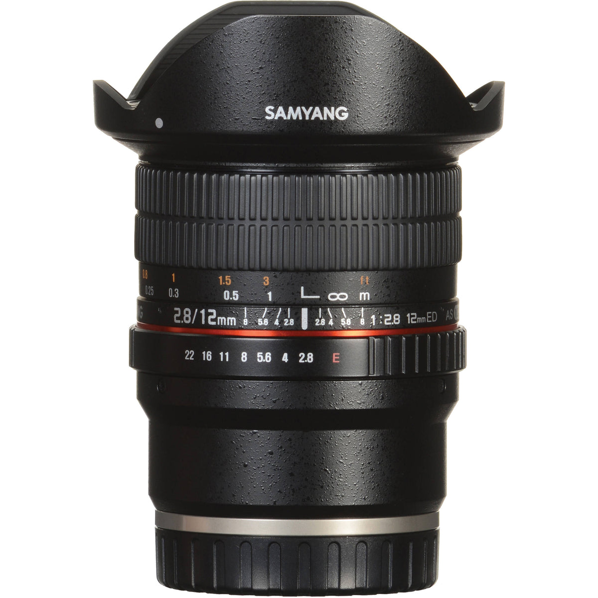 Lente Samyang 12mm f/2.8 ED AS NCS Fisheye - contenido de la caja