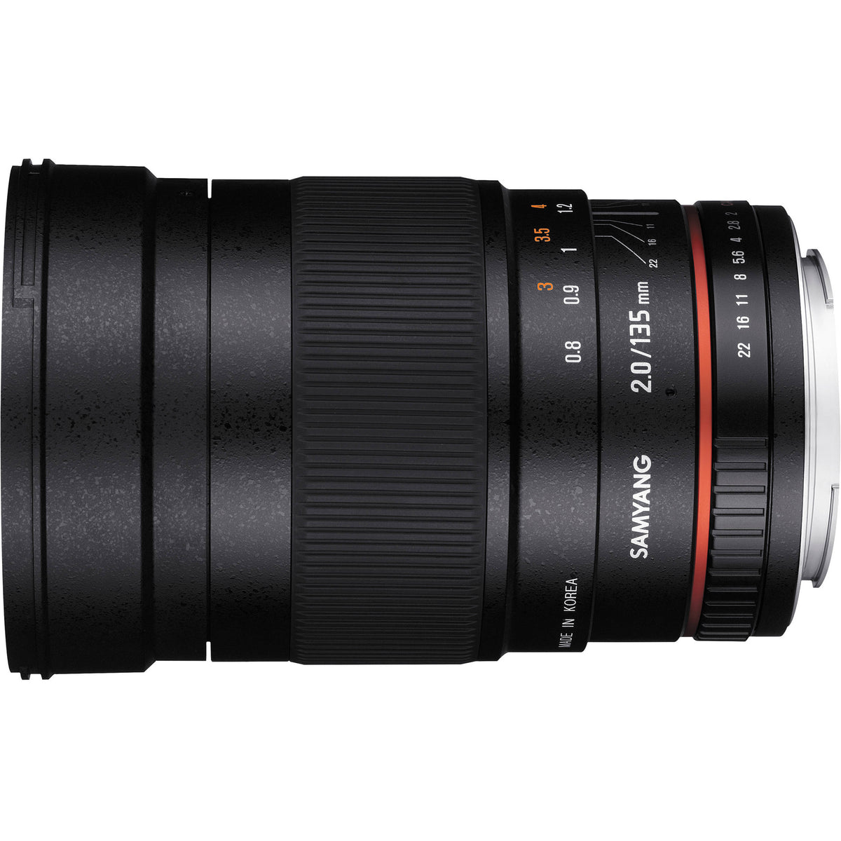 Lente Samyang 135mm f/2.0 ED UMC - vista frontal