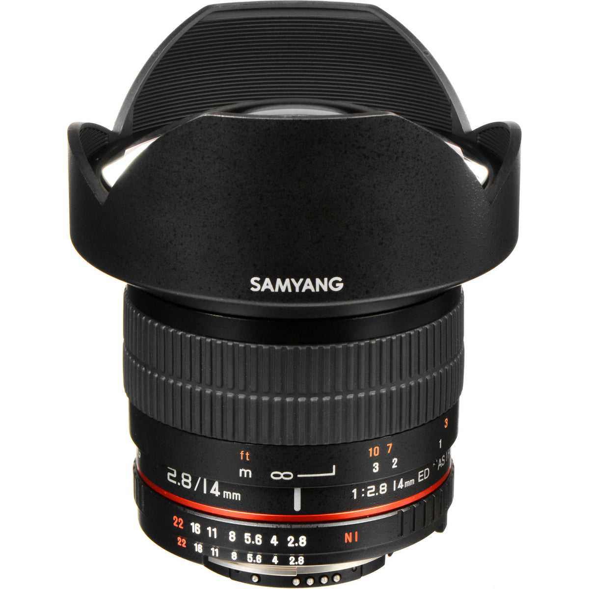Lente Samyang 14mm f/2.8 ED AS IF UMC - vista principal
